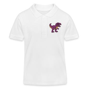 Dino - Kinder Organic Poloshirt Mini Sprinter von Stanley/Stella - Weiß - Vorne