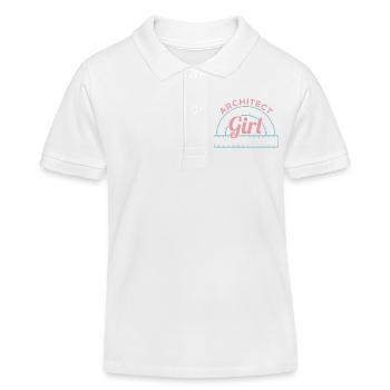 Architecture Girl - Kids Organic Polo Shirt by Stanley/Stella - white - Front