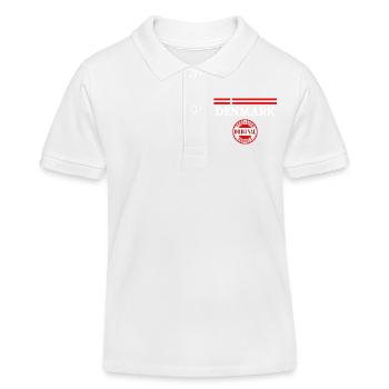 Flag of Denmark, Danish pride - Kids Organic Polo Shirt by Stanley/Stella - white - Front