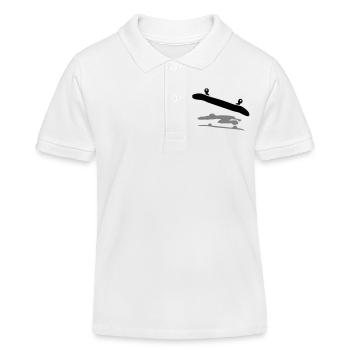 Skateboard - Polo enfant bio Stanley/Stella - blanc - Devant