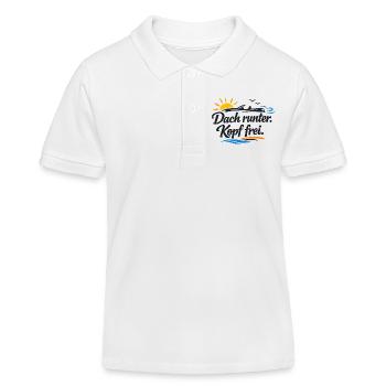 Dach runter Kopf frei Cabrio Spruch lustig  - Kinder Organic Poloshirt Mini Sprinter von Stanley/Stella - Weiß - Vorne