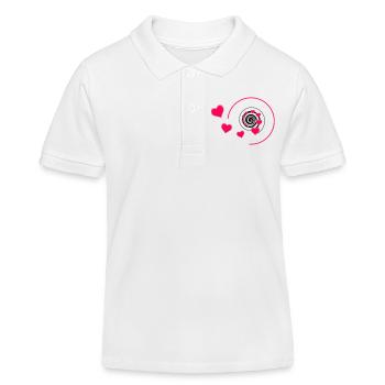 Love - Kinder Organic Poloshirt Mini Sprinter von Stanley/Stella - Weiß - Vorne