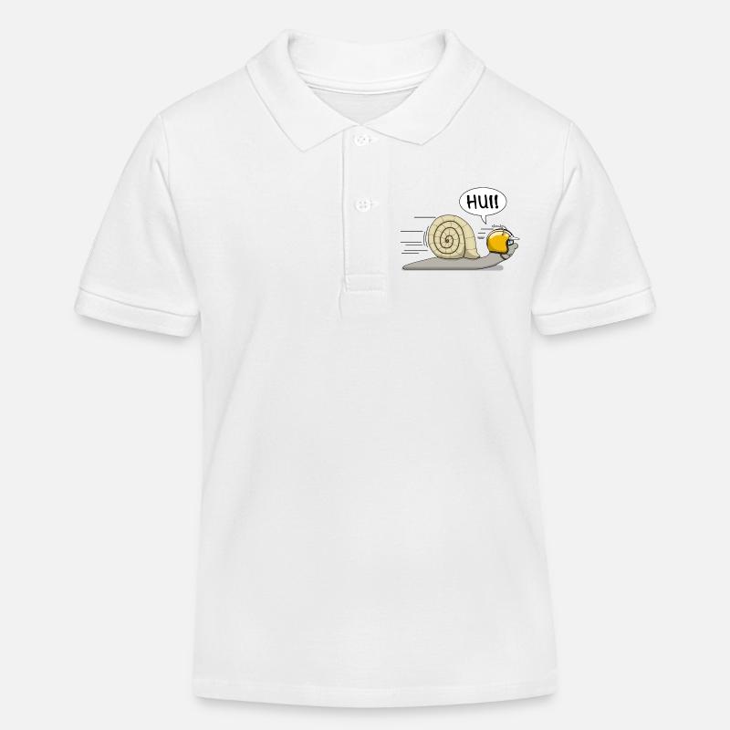 Escargot de course - l’original - Polo enfant bio Stanley/Stella - blanc