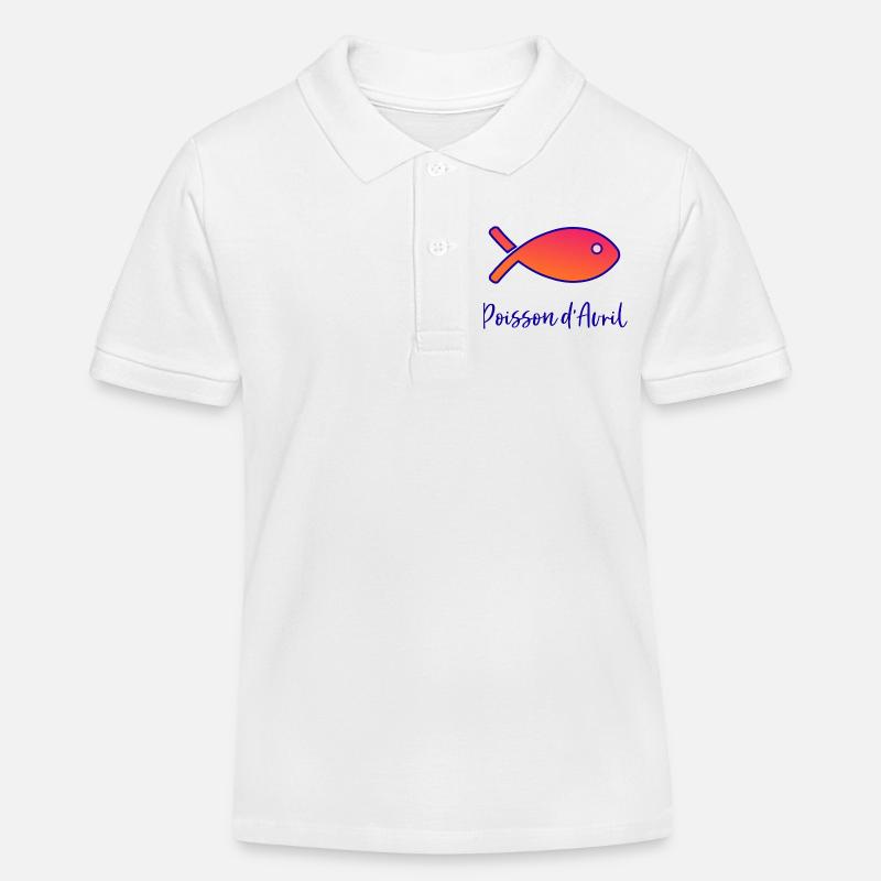 POISSON D'AVRIL - Polo enfant bio Stanley/Stella - blanc
