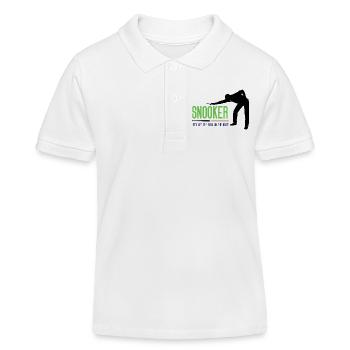 Snooker - Mettons les gars sur le bais - Polo enfant bio Stanley/Stella - blanc - Devant