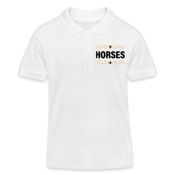 Cavaliers nobles en lettres - Polo enfant bio Stanley/Stella - blanc - Devant