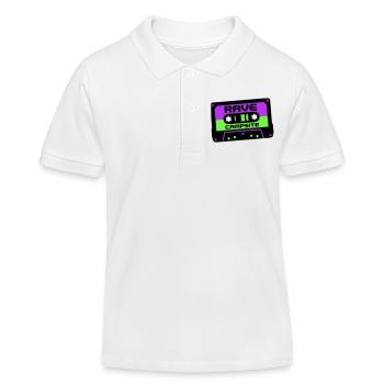 Rave Cassette Festival Logo - Kids Organic Polo Shirt by Stanley/Stella - white - Front