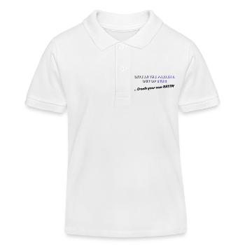 Live in the Present, Out of Sync - Kids Organic Polo Shirt by Stanley/Stella - white - Front