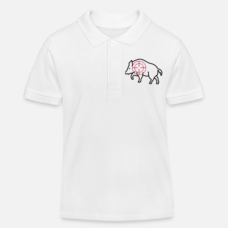 sanglier - Polo enfant bio Stanley/Stella - blanc