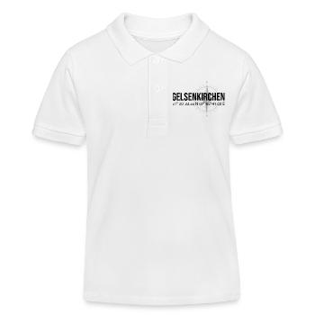Koordinaten Gelsenkirchen - Kinder Organic Poloshirt Mini Sprinter von Stanley/Stella - Weiß - Vorne