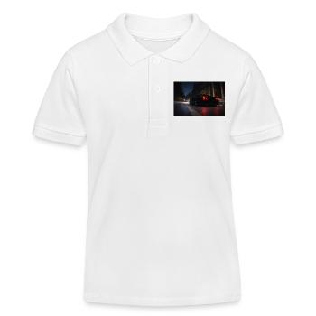 Nachtsportwagen auf der Straße - Kinder Organic Poloshirt Mini Sprinter von Stanley/Stella - Weiß - Vorne