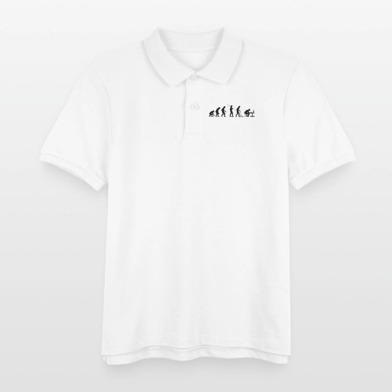 Programmierer Computerfreak Evolution Kinder Organic Poloshirt Mini Sprinter von Stanley/Stella