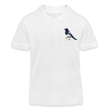 Elster - Kinder Organic Poloshirt Mini Sprinter von Stanley/Stella - Weiß - Vorne