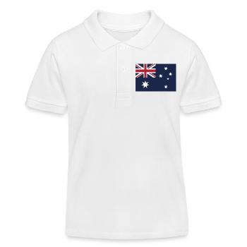 Montrez vos couleurs - Australie - Polo enfant bio Stanley/Stella - blanc - Devant