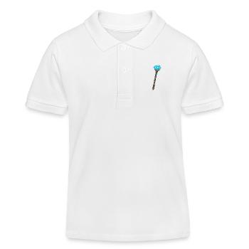Magic Crystal Rod Blue - Kids Organic Polo Shirt by Stanley/Stella - white - Front
