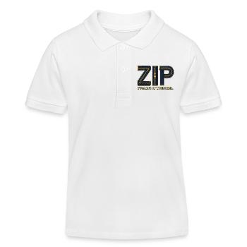 ZIP – Embrace Everything | A play on words with a castle - Kids Organic Polo Shirt by Stanley/Stella - white - Front