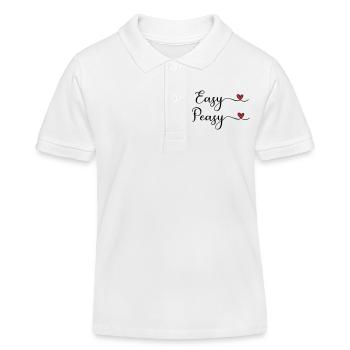 Easy Peasy Design mit Herz - Kinder Organic Poloshirt Mini Sprinter von Stanley/Stella - Weiß - Vorne