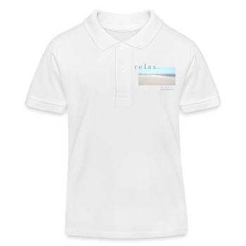Relax – Sea Sand Salt - Kinder Organic Poloshirt Mini Sprinter von Stanley/Stella - Weiß - Vorne