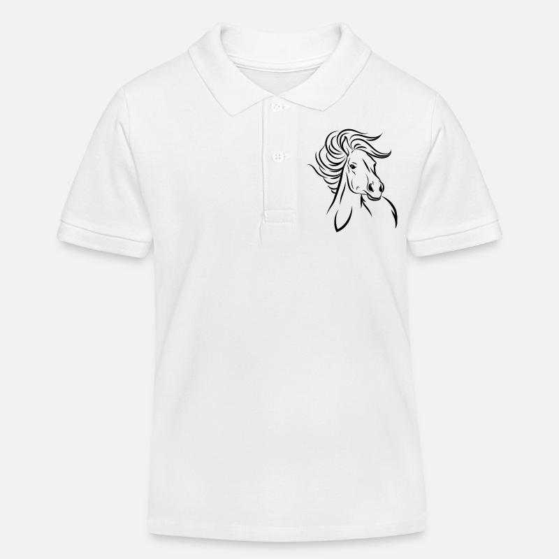 Cheval cheval - Polo enfant bio Stanley/Stella - blanc