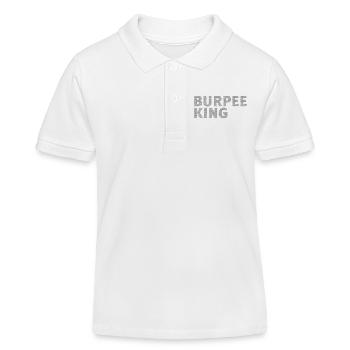 Burpee King - Kinder Organic Poloshirt Mini Sprinter von Stanley/Stella - Weiß - Vorne