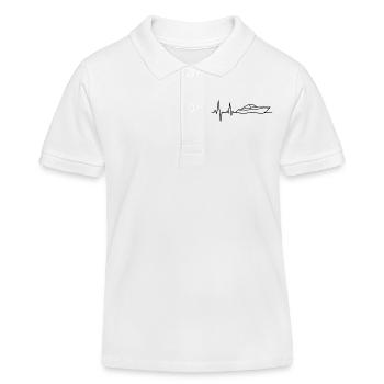 Boat heartbeat – motorboat life - Kids Organic Polo Shirt by Stanley/Stella - white - Front