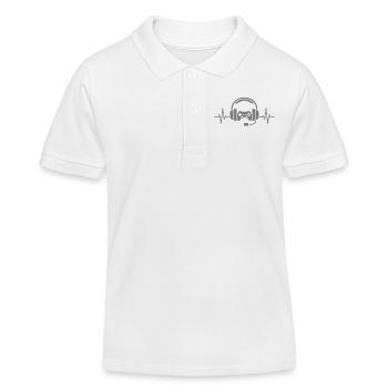 Gaming Herzschlag – Controller & Headset - Kinder Organic Poloshirt Mini Sprinter von Stanley/Stella - Weiß - Vorne