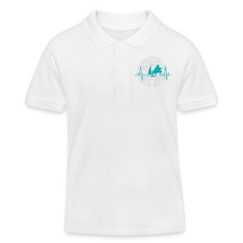 Pianist Heartbeat Music Design - Kids Organic Polo Shirt by Stanley/Stella - white - Front