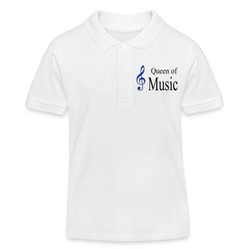 music - Kids Organic Polo Shirt by Stanley/Stella - white - Front
