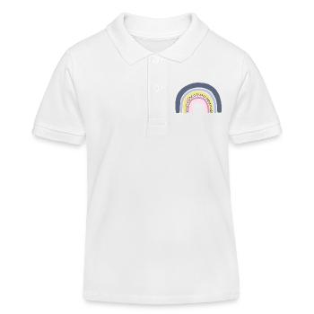Rainbow pastel - Kids Organic Polo Shirt by Stanley/Stella - white - Front