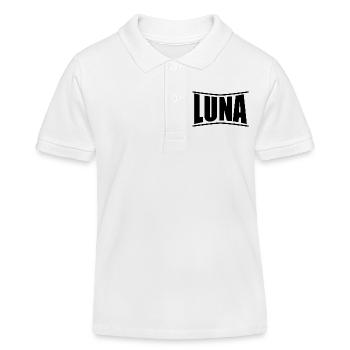 nom t-shirt Moon t-shirt idée cadeau - Polo enfant bio Stanley/Stella - blanc - Devant