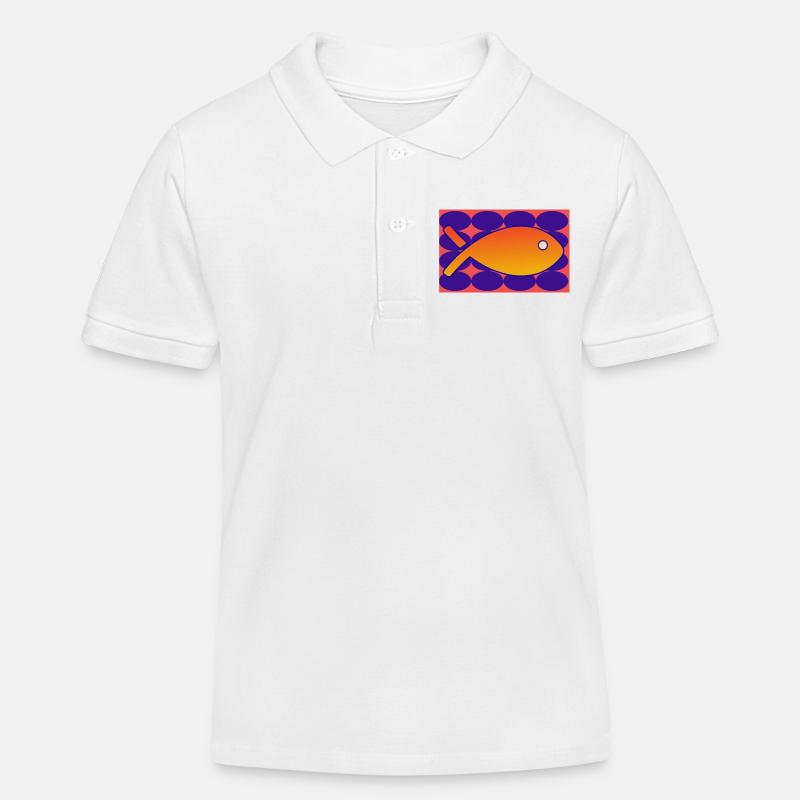POISSON - Polo enfant bio Stanley/Stella - blanc