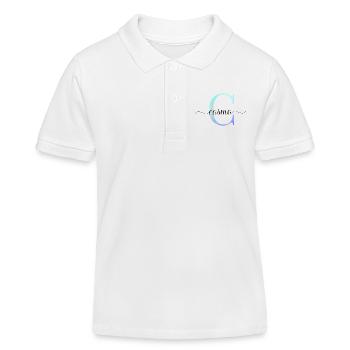 C| Monogramme | Nom | Cosmo| Aquarelle - Polo enfant bio Stanley/Stella - blanc - Devant