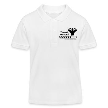 bientôt musclé  - Polo enfant bio Stanley/Stella - blanc - Devant