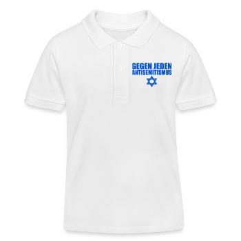 Gegen jeden Antisemitismus - Kinder Organic Poloshirt Mini Sprinter von Stanley/Stella - Weiß - Vorne