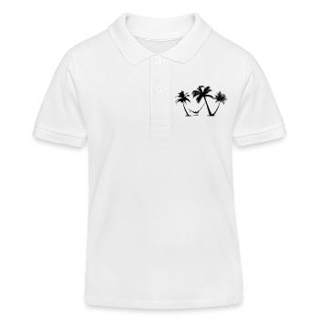 Urlaub unter Palmen ✔ - Kinder Organic Poloshirt Mini Sprinter von Stanley/Stella - Weiß - Vorne