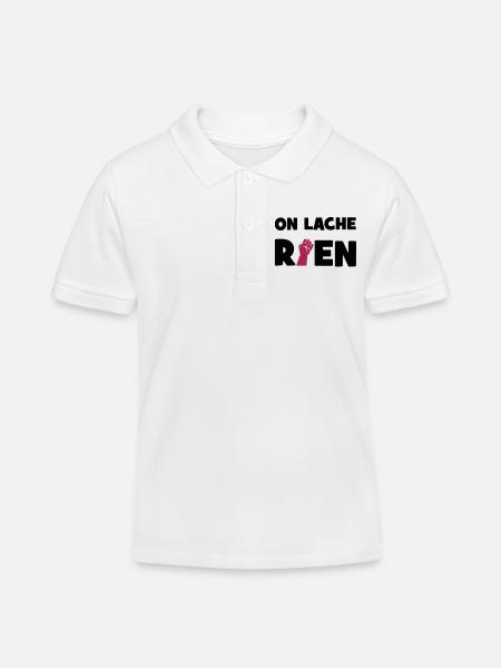 On lâche rien ! - Polo enfant bio Stanley/Stella - blanc