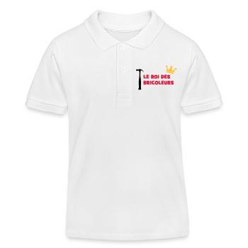 Der König der Heimwerker - Kinder Organic Poloshirt Mini Sprinter von Stanley/Stella - Weiß - Vorne