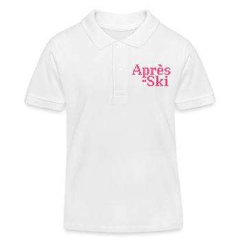 Après-ski tricot vacances de ski fête d’hiver vacances fan - Polo enfant bio Stanley/Stella - blanc - Devant