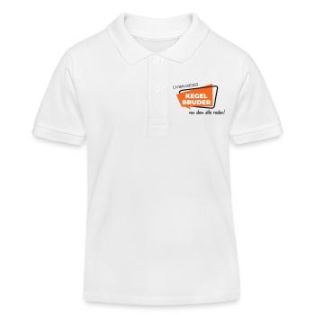 Ich bin dieser Kegelbruder von dem alle reden - Kinder Organic Poloshirt Mini Sprinter von Stanley/Stella - Weiß - Vorne