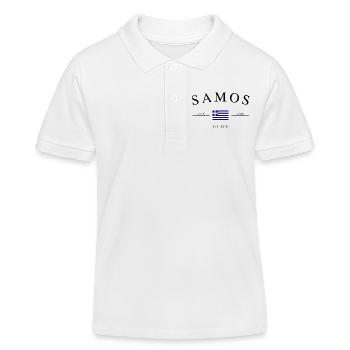 Samos, Grèce – Souvenir et cadeau de vacances - Polo enfant bio Stanley/Stella - blanc - Devant
