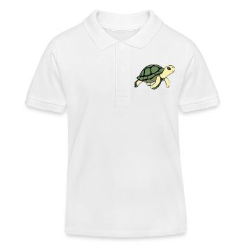 Tortue Tortues - Polo enfant bio Stanley/Stella - blanc - Devant