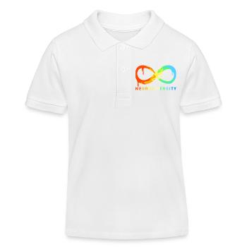 Neurodiversity Autismus Gehirn ADHS Asperger - Kinder Organic Poloshirt Mini Sprinter von Stanley/Stella - Weiß - Vorne
