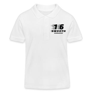 Smooth Operator 16 – ein spaßiges Passwort für Formel-Fans - Kinder Organic Poloshirt Mini Sprinter von Stanley/Stella - Weiß - Vorne
