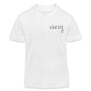 40 vierzig 40. Geburtstag Geschenk - Kinder Organic Poloshirt Mini Sprinter von Stanley/Stella - Weiß - Vorne