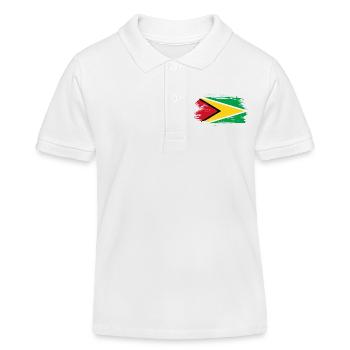 drapeau de la Guyane - Polo enfant bio Stanley/Stella - blanc - Devant