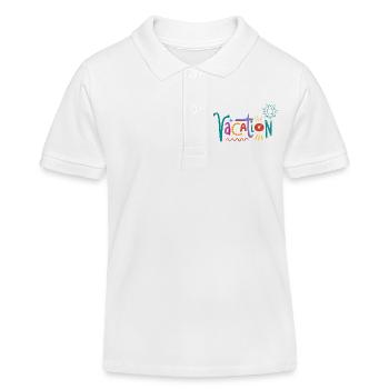 Art coloré de la Saint-Valentin avec des motifs de cœur - Polo enfant bio Stanley/Stella - blanc - Devant