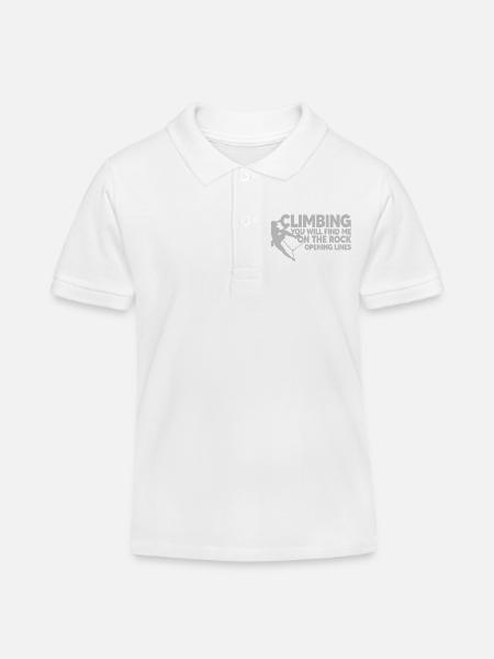 ESCALADE, ESCALADE, lignes d’ouverture - Polo enfant bio Stanley/Stella - blanc