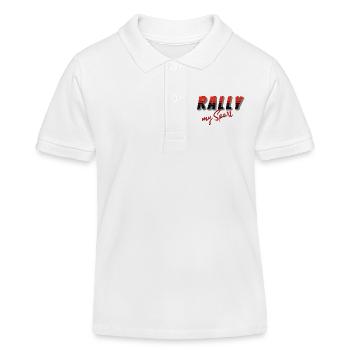 Rallye my Sport noir rouge - Polo enfant bio Stanley/Stella - blanc - Devant