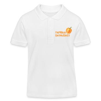 Paprika Enthusiast - Kinder Organic Poloshirt Mini Sprinter von Stanley/Stella - Weiß - Vorne