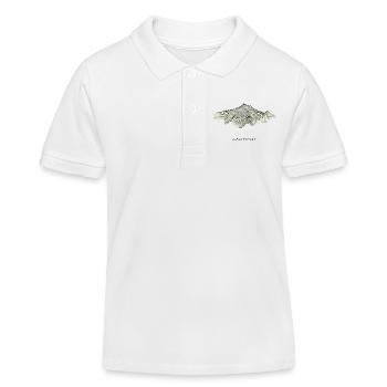 Black Forest Topographic | Vintage Line Art - Kinder Organic Poloshirt Mini Sprinter von Stanley/Stella - Weiß - Vorne